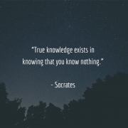 Knowledge exists in knowing we know nothing